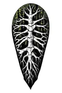 cypress trees swamp bones for roots reaching deep tattoo design idea