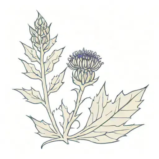 scottish thistle and Canadian Maple Leaf tattoo design idea