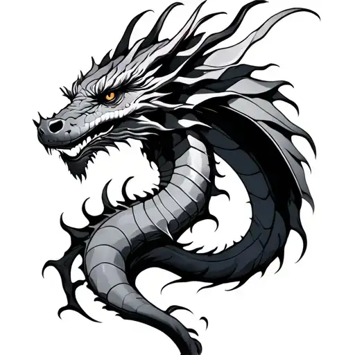 double headed dragon tattoo design idea