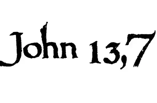 "John 13:7" tattoo design idea