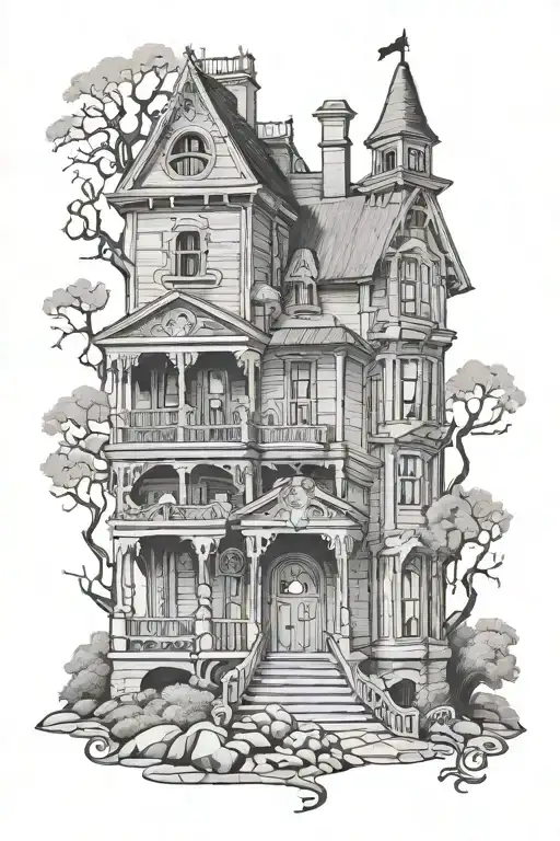 disneys haunted mansion  tattoo design idea