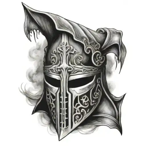 knight templar mask tattoo design idea