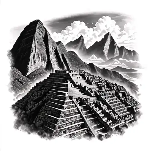 Machu Picchu tattoo design idea