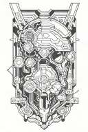 Incorporate elements of futuristic technology like cyborgs or holograms into a sci-fi themed tattoo design tattoo design idea