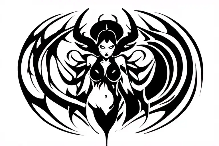 Succubus mark belly tattoo design tattoo design idea