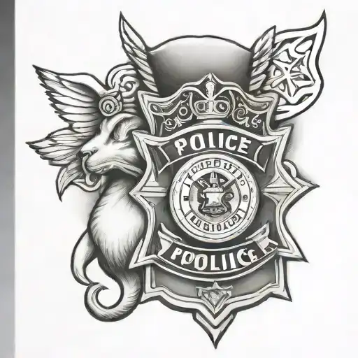 police tattoo design idea