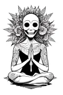 puppet master meditating tattoo design idea