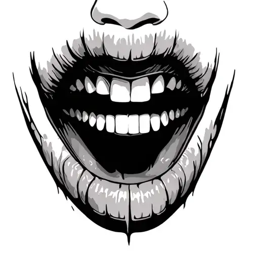 Throat tattoo design idea