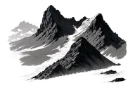 sketch of table mountain  tattoo design idea