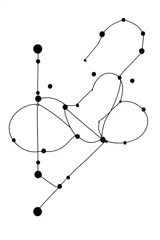 Aquarius constellation and sexual assault sign intertwined tattoo design idea