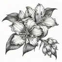 oleander flower tattoo design idea