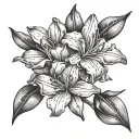 oleander flower tattoo design idea