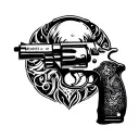 With a "rip" gun tattoo design idea
