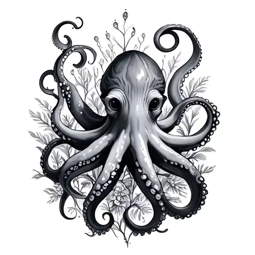octopus's garden tattoo design idea