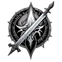 Witcher 3 swords and signs tattoo design idea