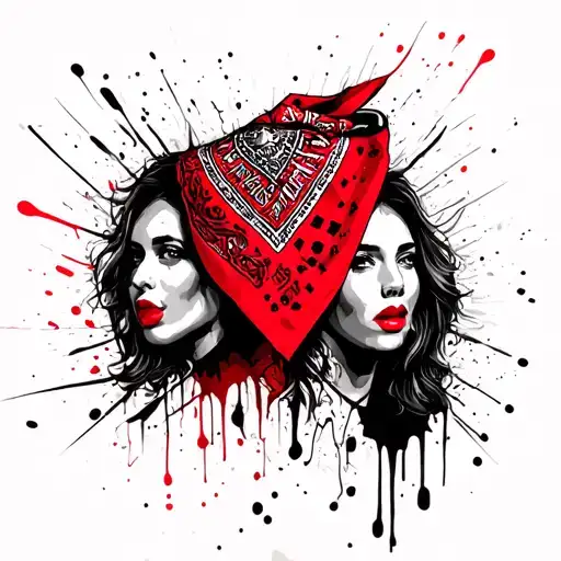 bandana holding tattoo design idea