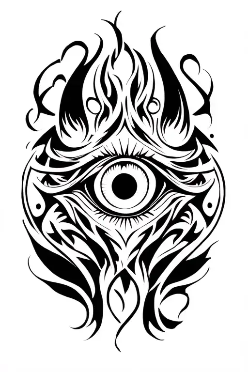 dorsun tatto with devil eye tattoo design idea
