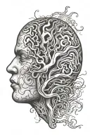 adhd brain tattoo design idea