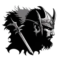 viking warrior tattoo design idea