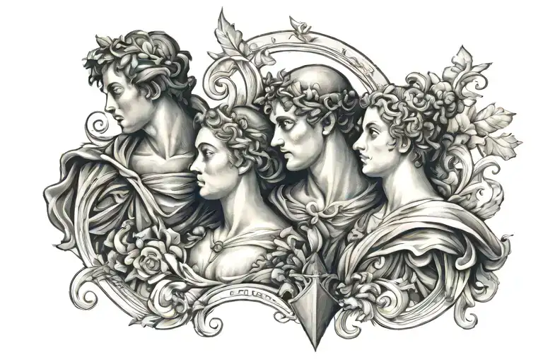 Italian renaissance tattoo design idea