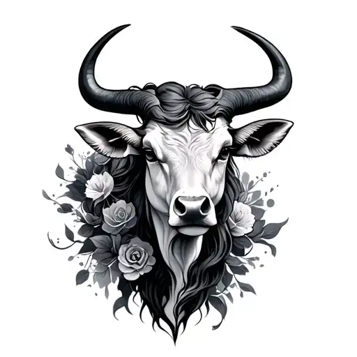 Taurus Virgo tattoo design idea