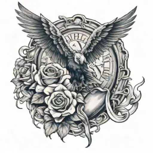 life and freedom tattoo design idea