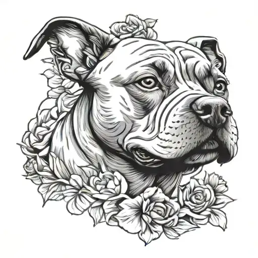 staffy tattoo design idea