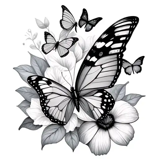 Enjoy The Butterflies tattoo design idea
