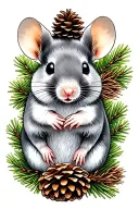 mouse and pinecone tattoo tattoo design idea