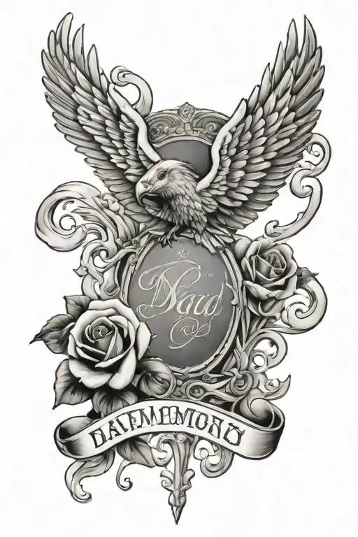 Dad Memorial tattoo design idea