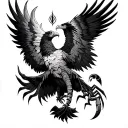 Scorpio eagle phoenix rising tattoo design idea