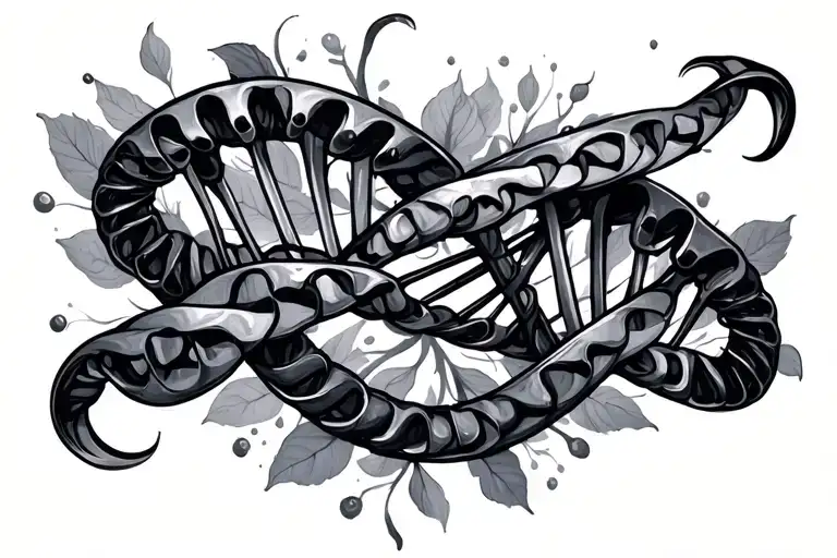 Dna Strand tattoo design idea