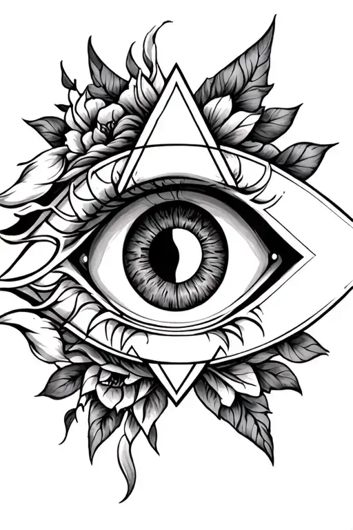 visayan tattoo with modern twist of eye of providence tattoo design idea