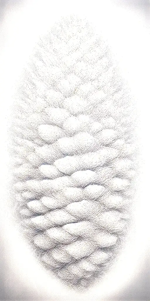 pine cone incorporated in a dotwork tattoo design idea