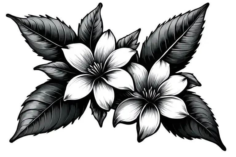 star jasmine flowers tattoo design idea