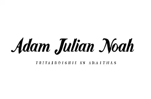 "Adam Julian Noah " tattoo design idea