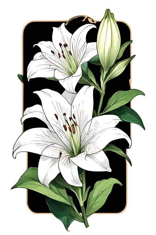 Asiatic Lily - Starlette tattoo design idea