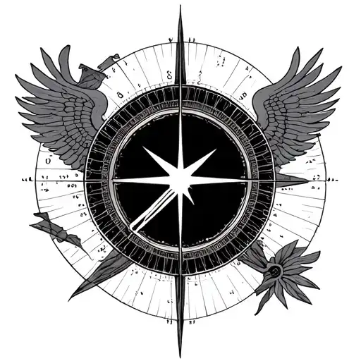 Longitude And Latitude tattoo design idea