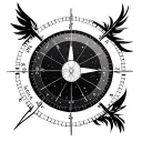 Longitude And Latitude tattoo design idea