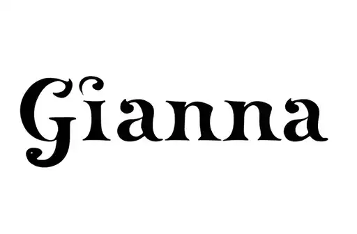"Gianna" tattoo design idea