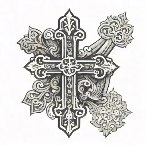 Orthodox Cross tattoo design idea