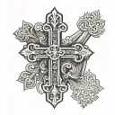 Orthodox Cross tattoo design idea