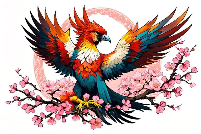 Phoenix Rising Traditional Neo-Traditional