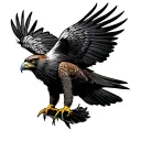 red tail hawk  tattoo design idea