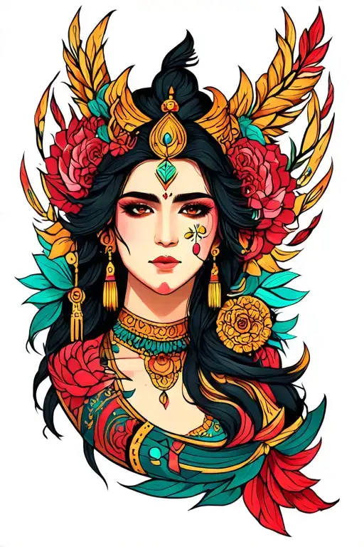 Karna adorned tattoo design idea