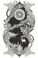 heavens gates and hells flames   tattoo design idea