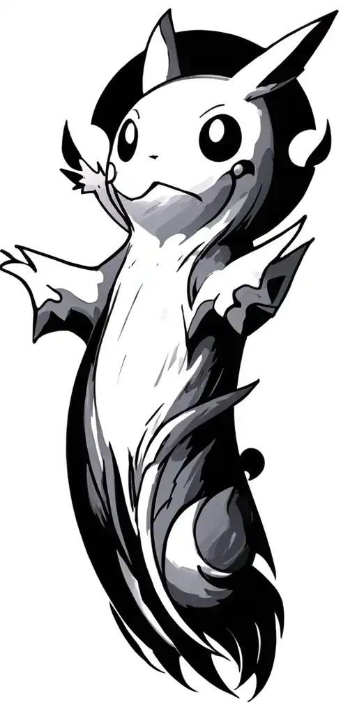full sleave Ghost Pokemon Sleeve tattoo design idea