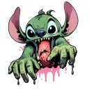 stich in zombie hands coming tattoo design idea