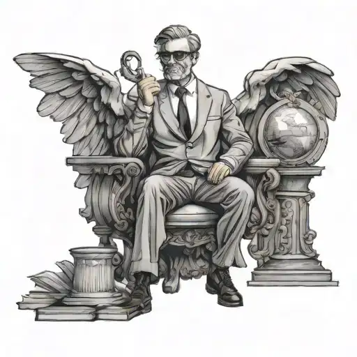 ambitious lawyer symbolized tattoo design idea