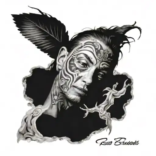 rags to riches half arm tattoo design idea